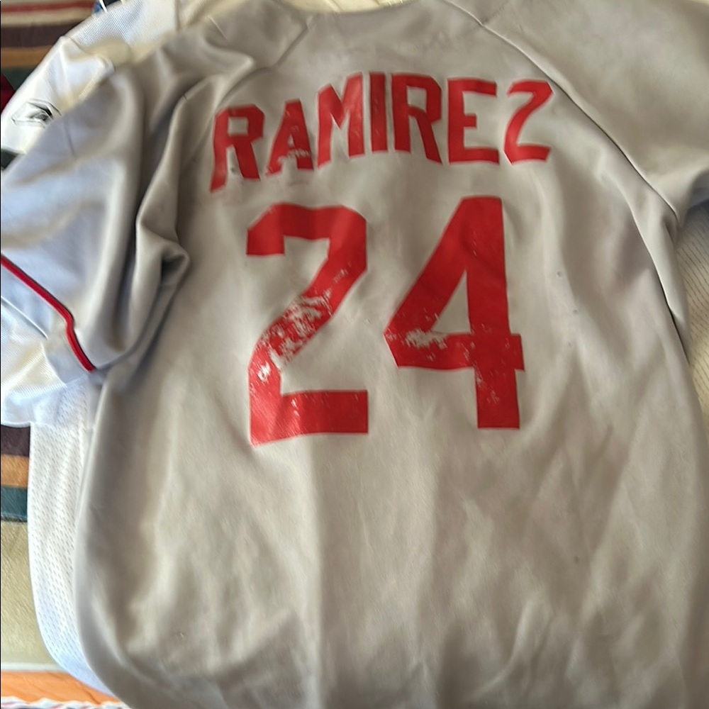 Gray Jersey with Red Lettering